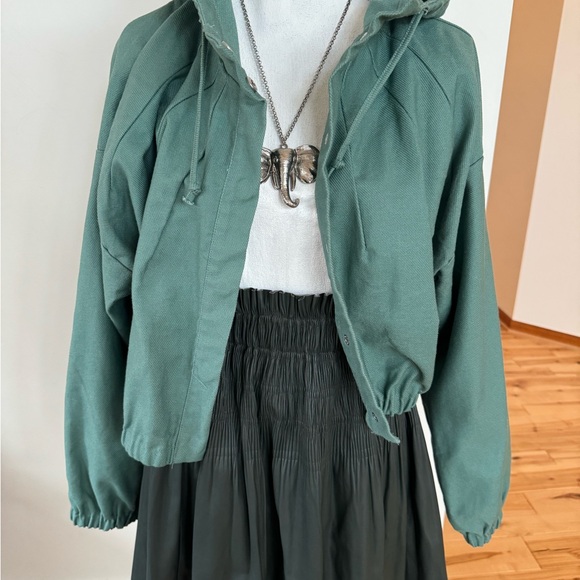 NWT 7 for mankind green skirt pleated - Picture 4 of 11